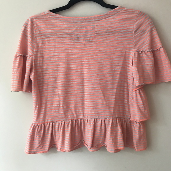 [Anthropologie Postmark Postage Stamp Ruffle Shirt - Picture 5 of 5